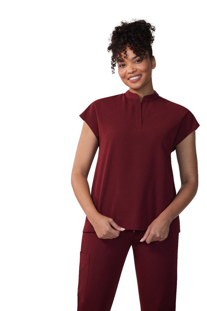 Stand Neck V-cut Scrub Top Jogger Set